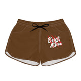 Beast Attire Women's Brown Casual Shorts (AOP)