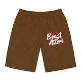 Beast Attire Men's Brown Board Shorts (AOP)
