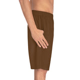 Beast Attire Men's Brown Board Shorts (AOP)