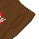 Beast Attire Men's Brown Board Shorts (AOP)