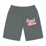 Beast Attire Men's Grey Board Shorts (AOP)