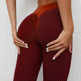 Seamless Patchwork Print High Waist Leggings