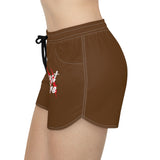 Beast Attire Women's Brown Casual Shorts (AOP)