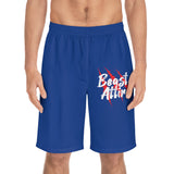 Beast Attire Men's Blue Board Shorts (AOP)