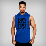 Men Bodybuilding Hooded Tank Top