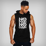 Men Bodybuilding Hooded Tank Top